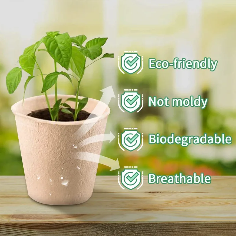 50 Pcs  Garden Round Peat Pots - Peat Pellet Tray 评论和价格