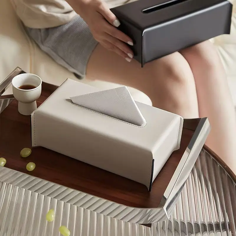 Woven Tissue Box Leather Napki - Agar Tissue Culture 评论和价格