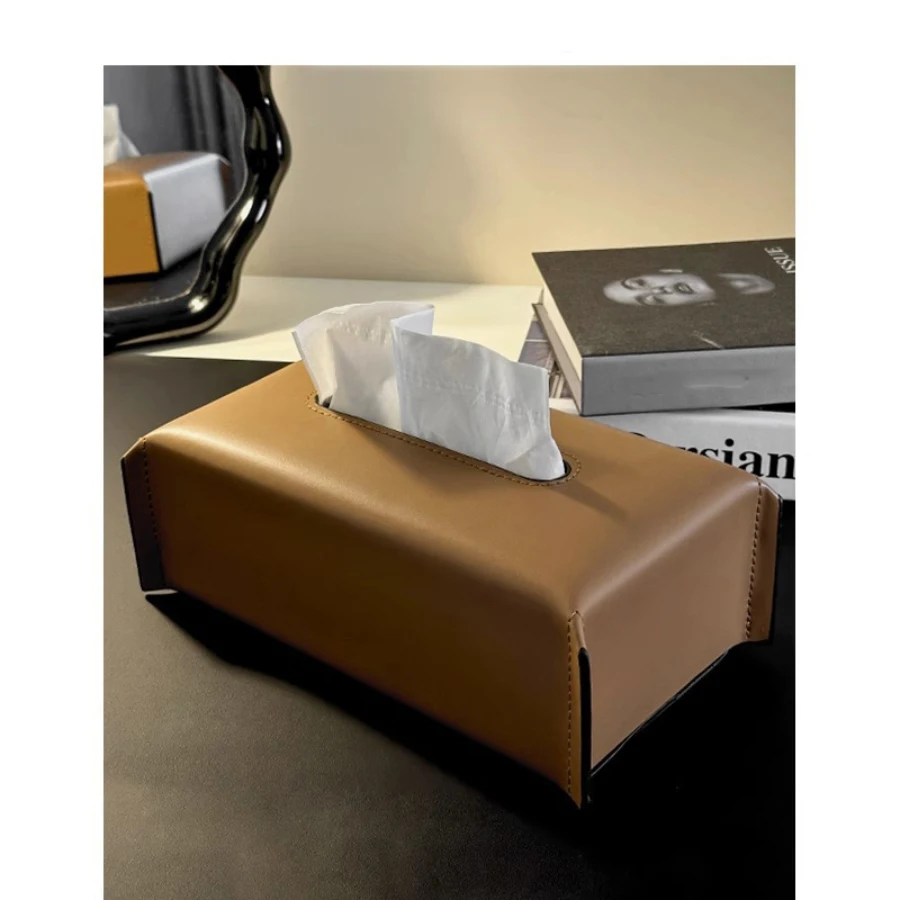 Woven Tissue Box Leather Napki - Agar Tissue Culture 评论和价格